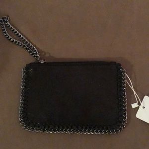 NWT wristlet in black with chain design!!